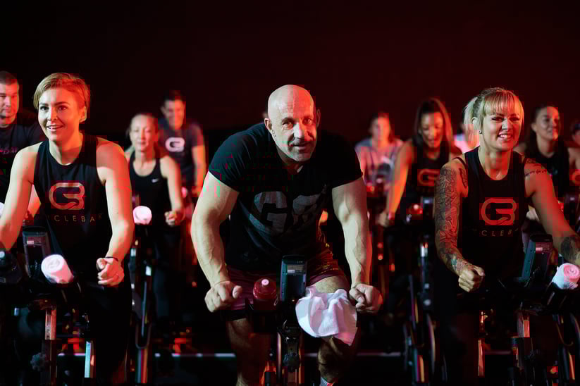 cycle bar class doing a sprint