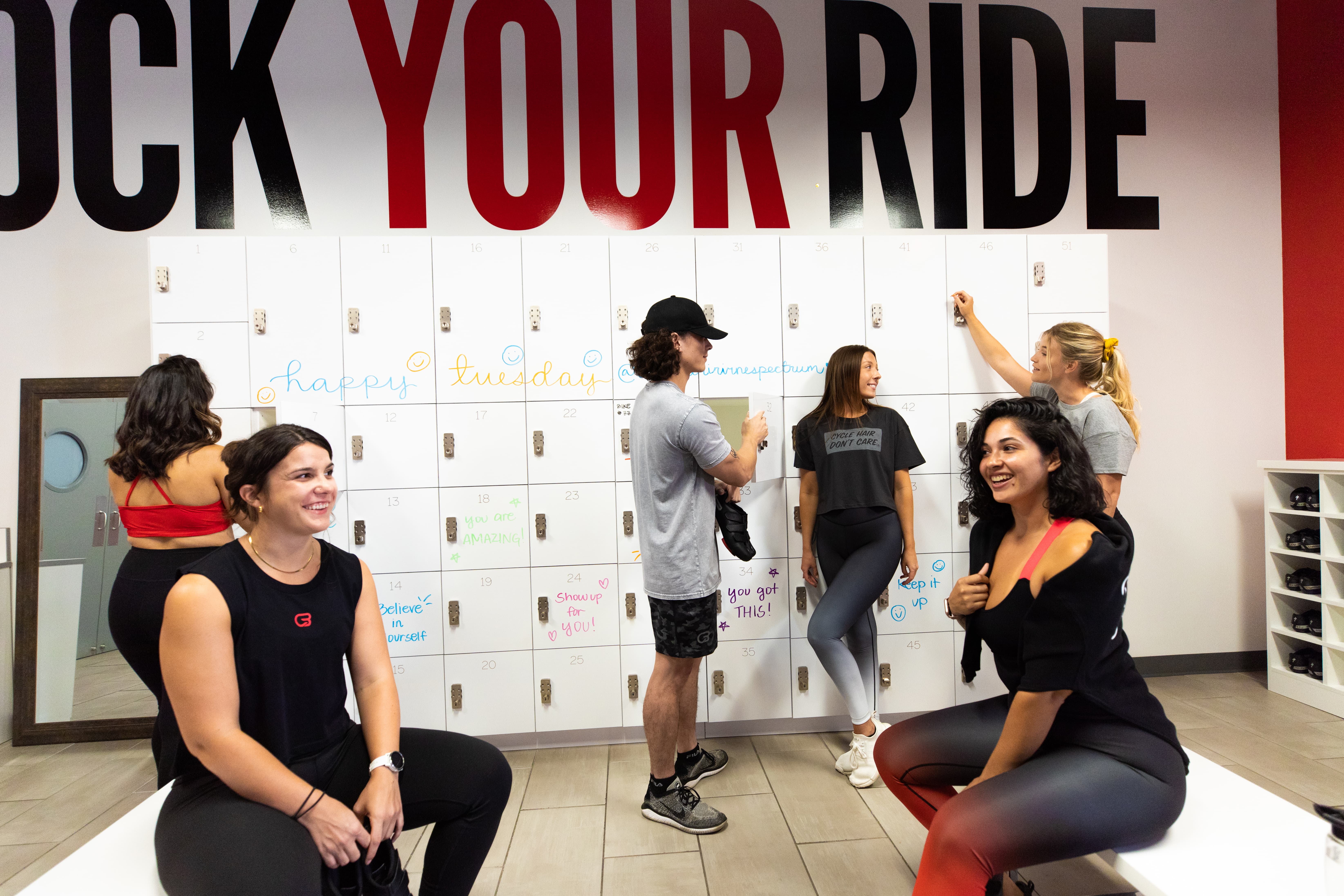 participants after a spin session at Cycle bar